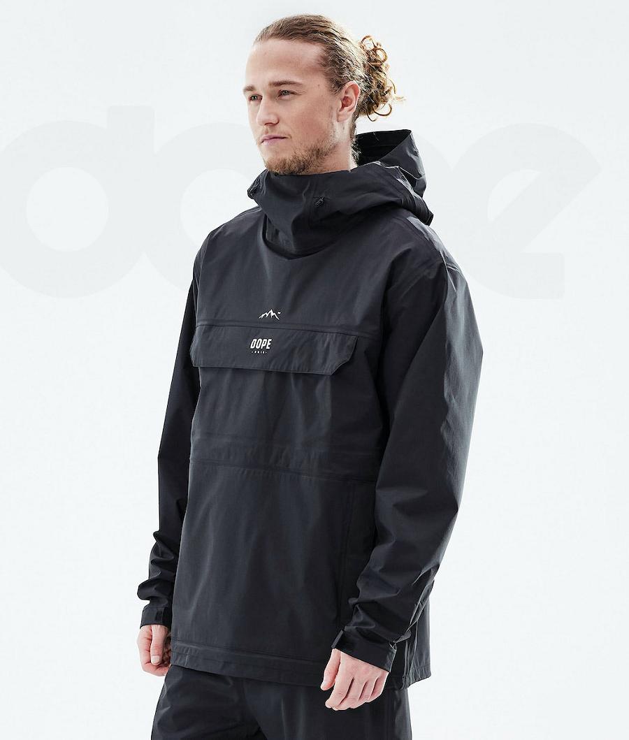 Black Men\'s Dope Downpour Outdoor Jackets | NZ_D2434