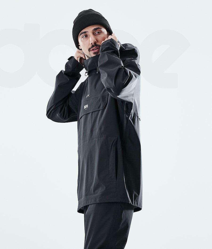 Black Men's Dope Drizzard Outdoor Jackets | NZ_D1095