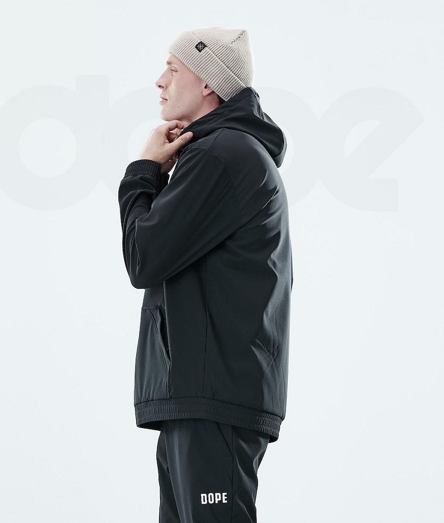 Black Men's Dope Flight Full Zip Hoodies | NZ_D2442