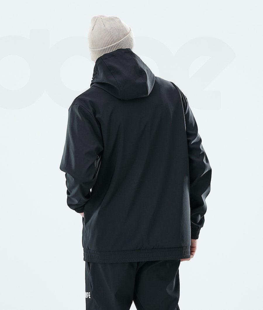 Black Men's Dope Flight Full Zip Hoodies | NZ_D2442