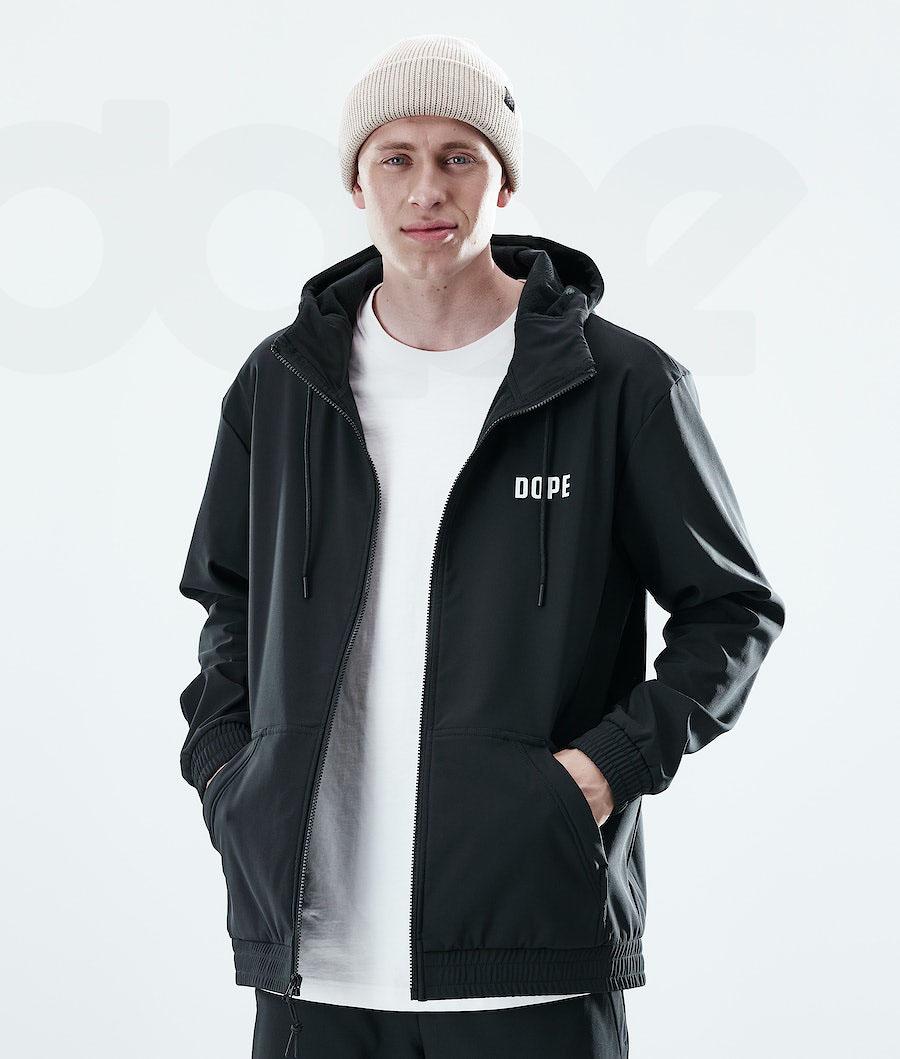 Black Men's Dope Flight Full Zip Hoodies | NZ_D2442