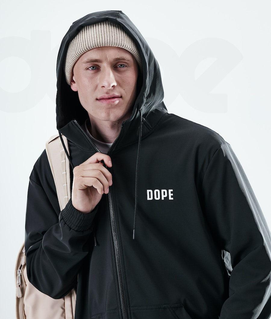 Black Men's Dope Flight Full Zip Hoodies | NZ_D2442