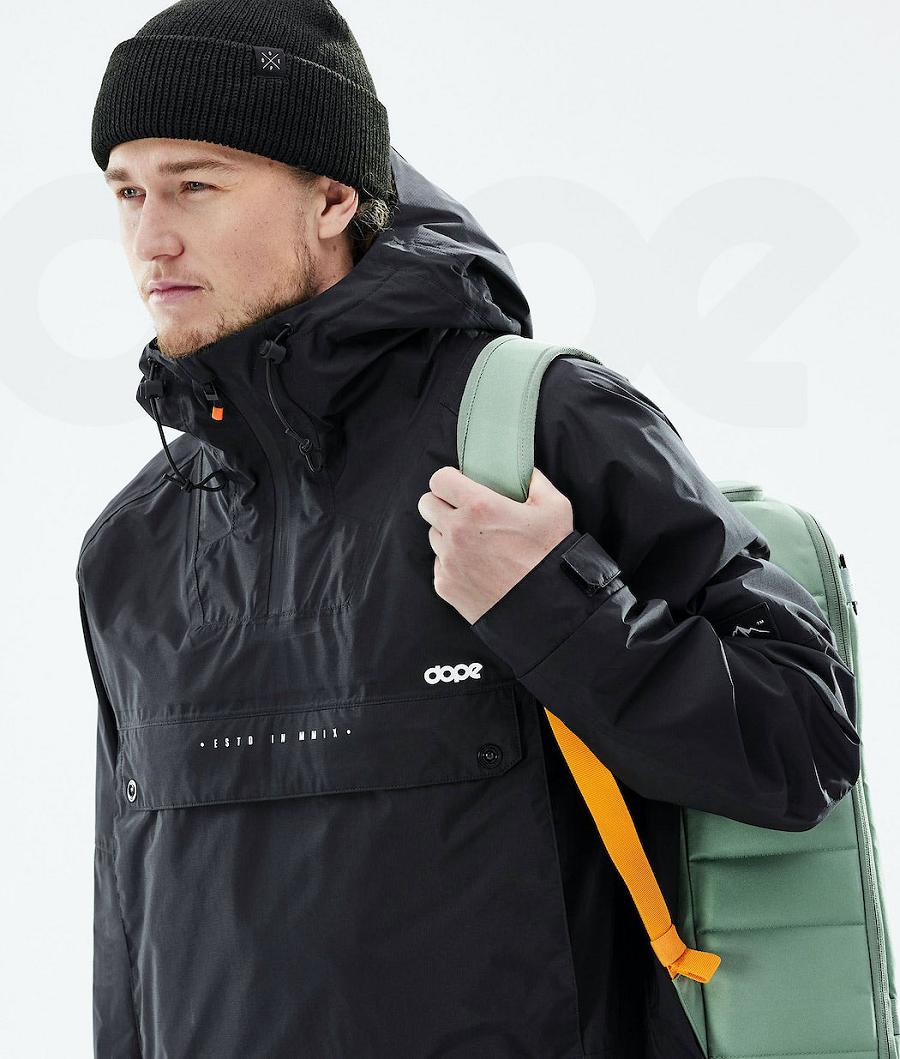 Black Men's Dope Hiker Light Outdoor Jackets | NZ_D2197