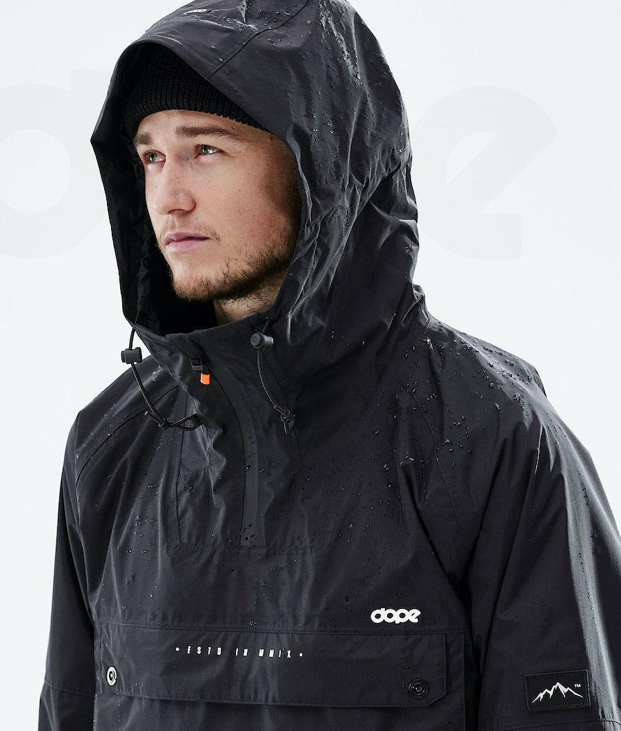 Black Men's Dope Hiker Light Outdoor Jackets | NZ_D2197