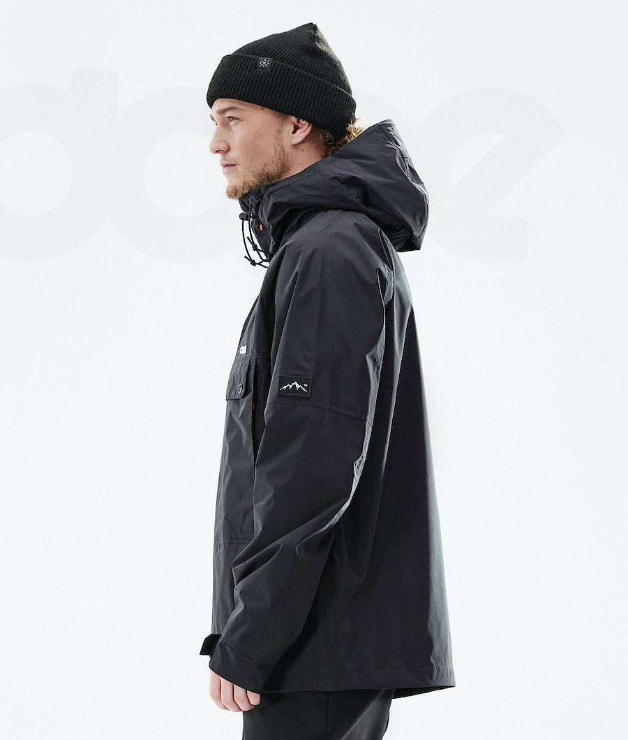Black Men's Dope Hiker Light Outdoor Jackets | NZ_D2197