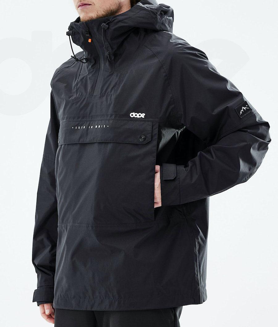 Black Men's Dope Hiker Light Outdoor Jackets | NZ_D2197