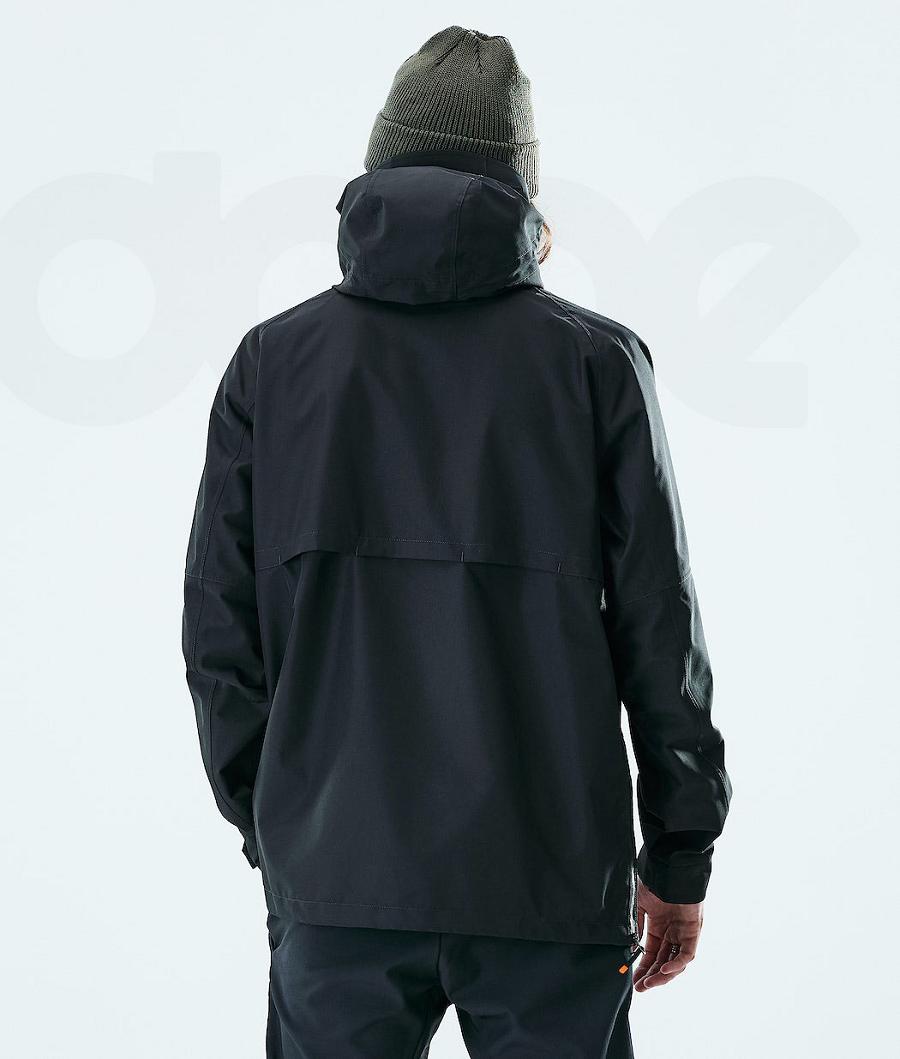 Black Men's Dope Hiker Outdoor Jackets | NZ_D1843