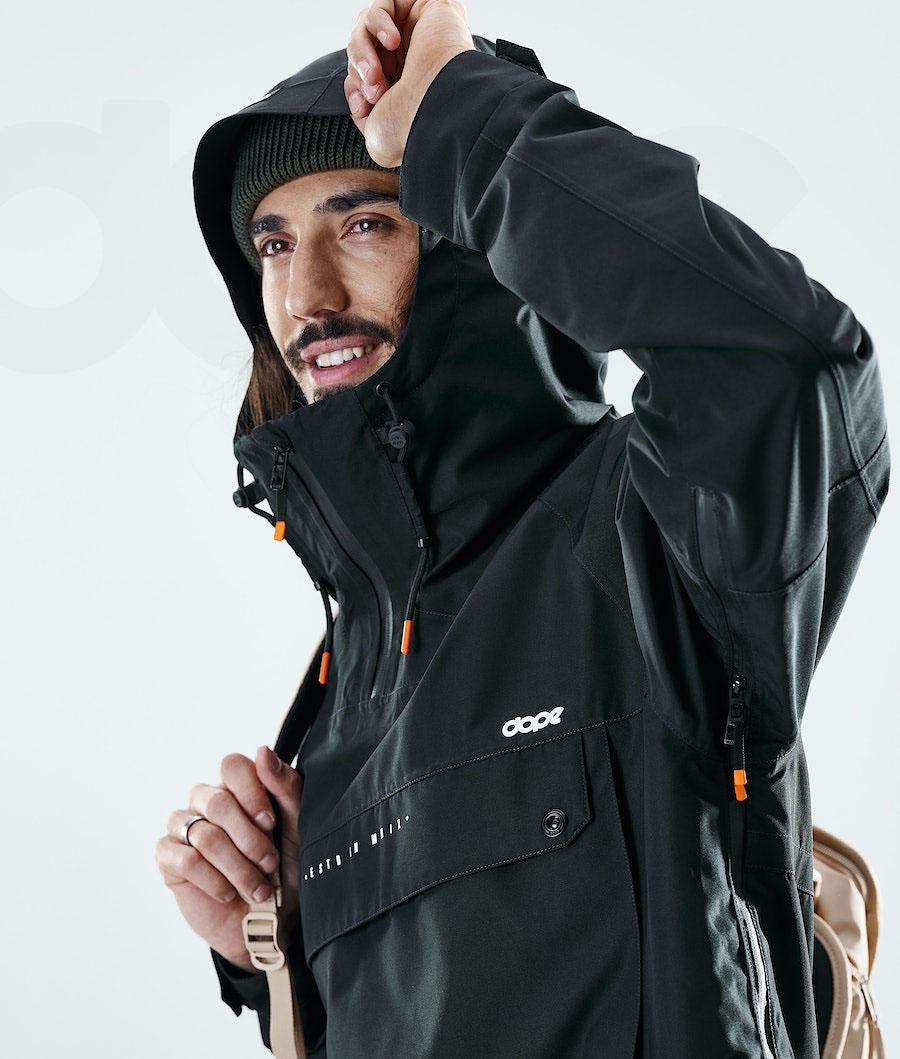 Black Men's Dope Hiker Outdoor Jackets | NZ_D1843