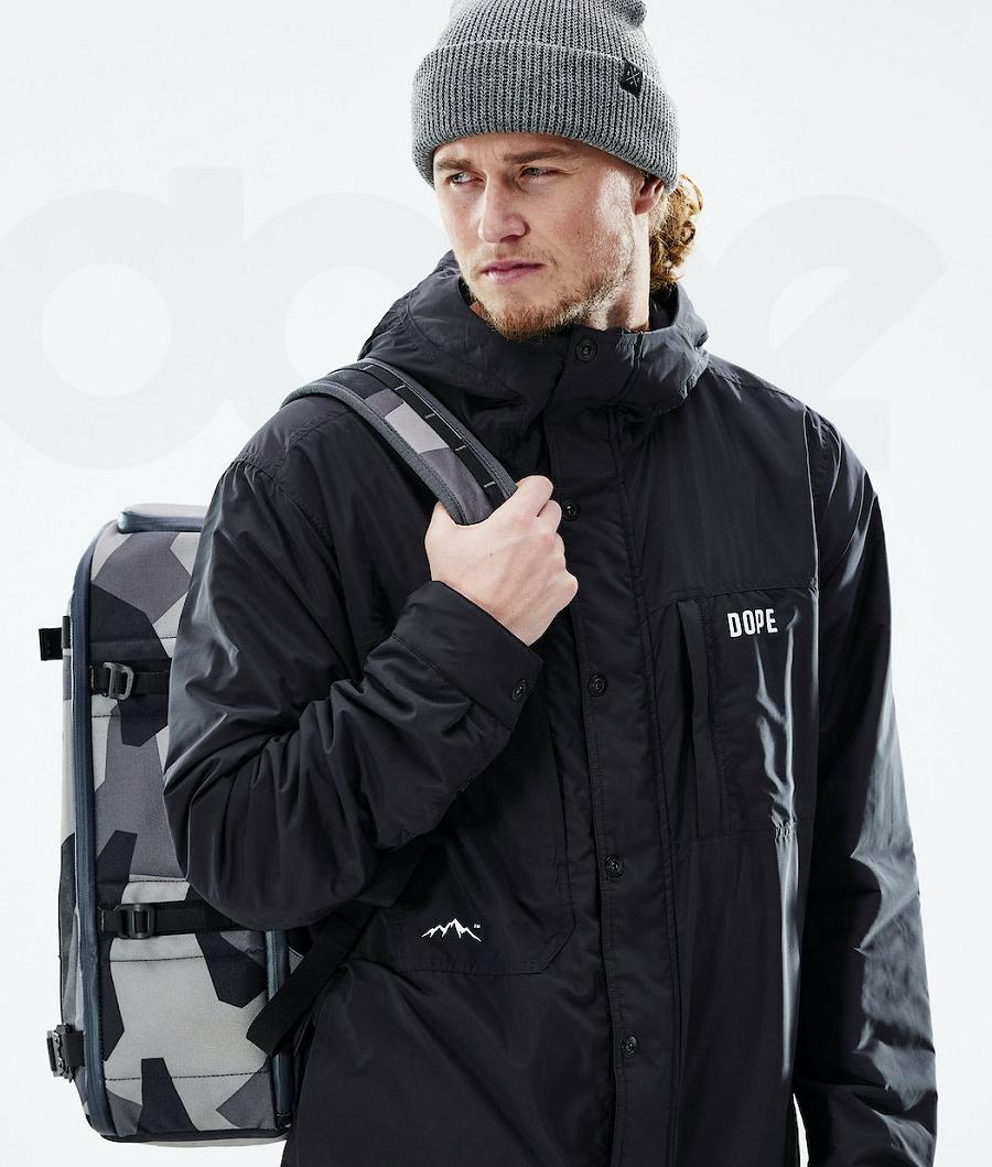 Black Men's Dope Insulated Outdoor Jackets | NZ_D1056