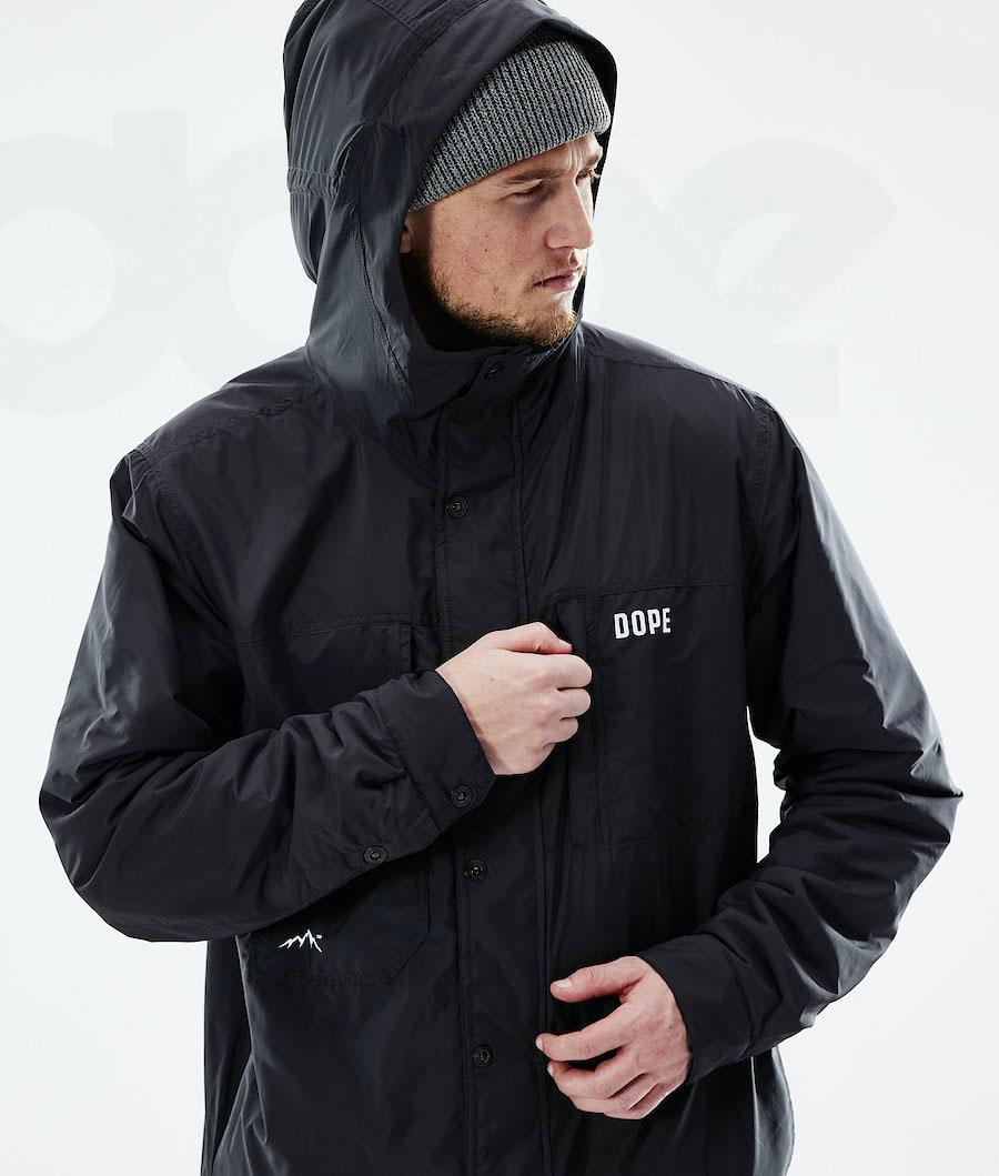 Black Men's Dope Insulated Outdoor Jackets | NZ_D1056