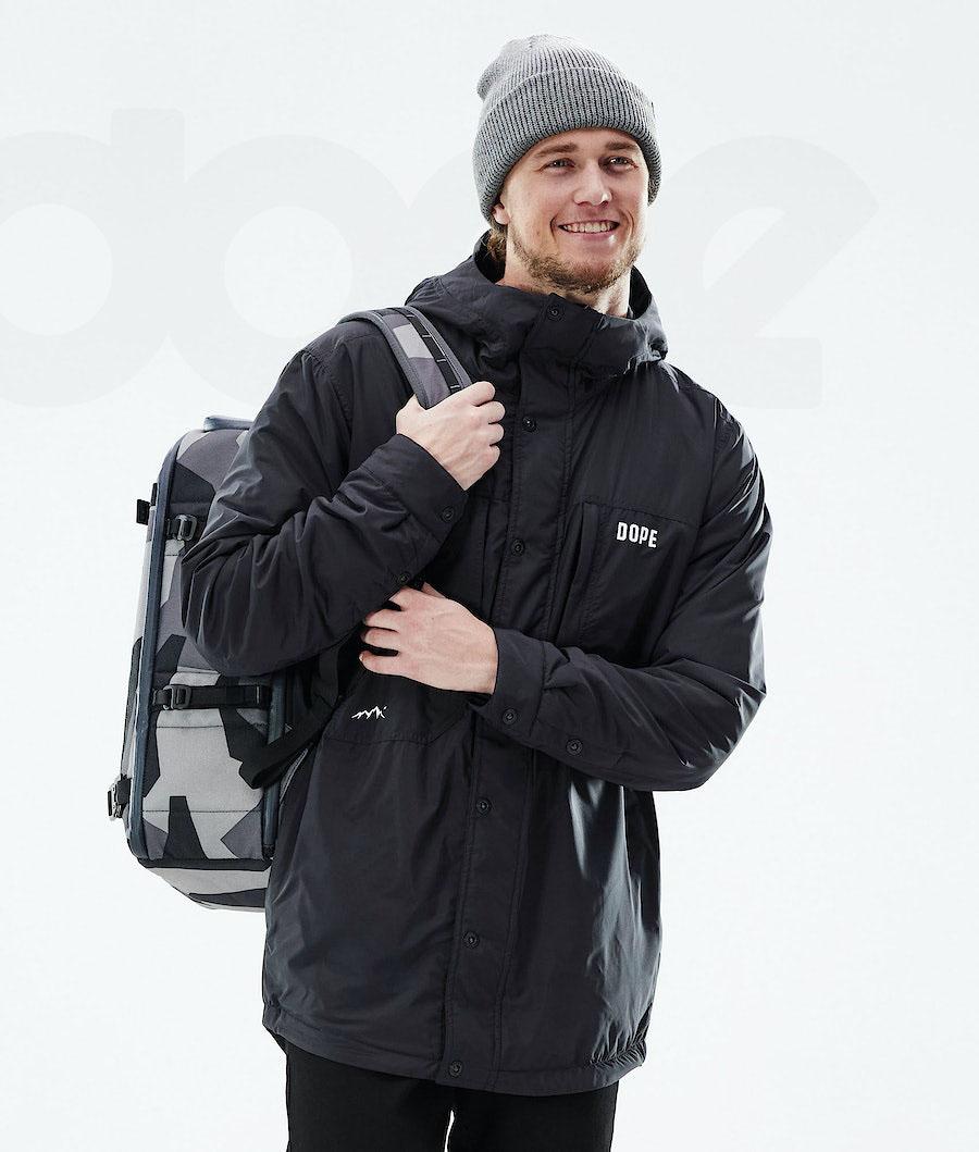 Black Men's Dope Insulated Outdoor Jackets | NZ_D1056