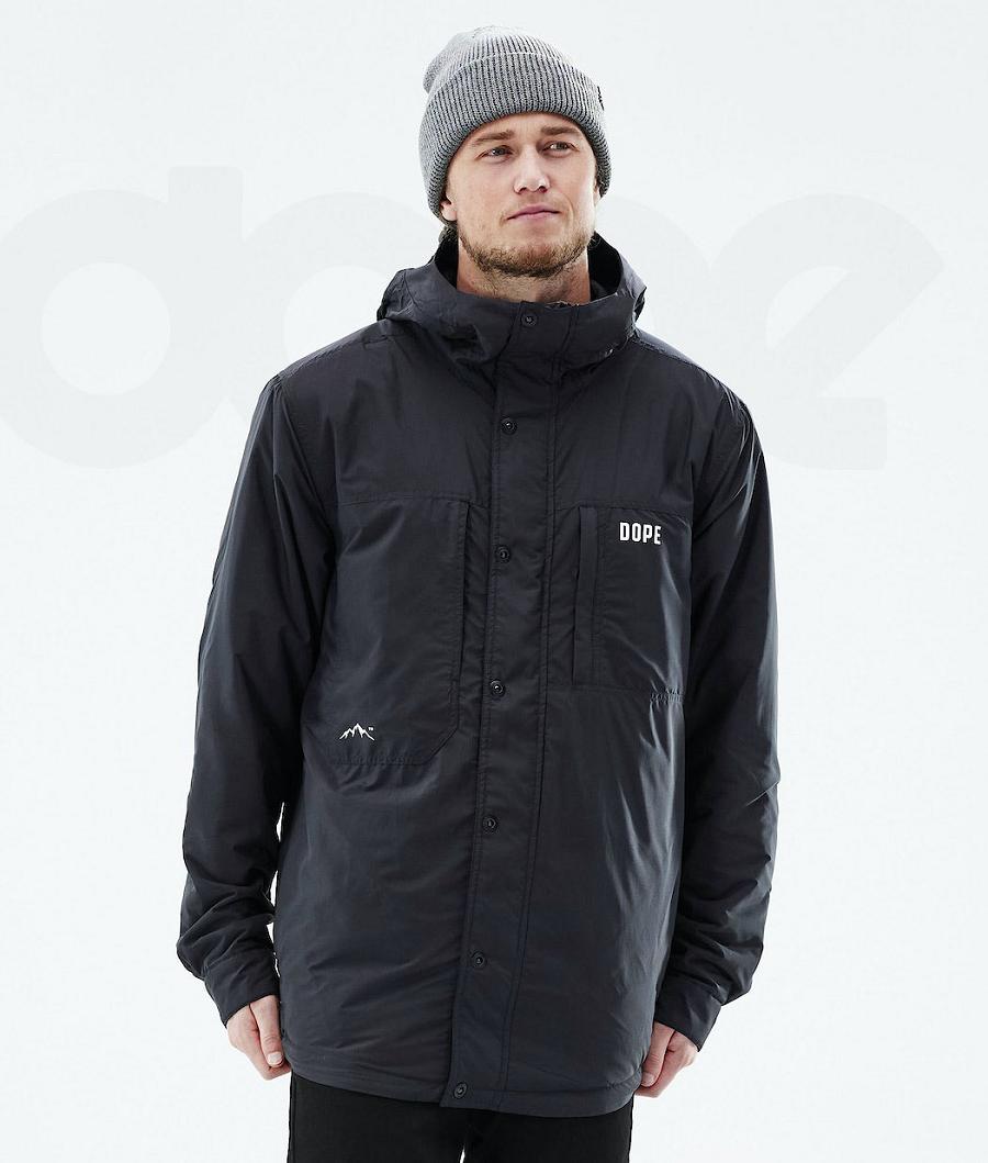 Black Men\'s Dope Insulated Outdoor Jackets | NZ_D1056