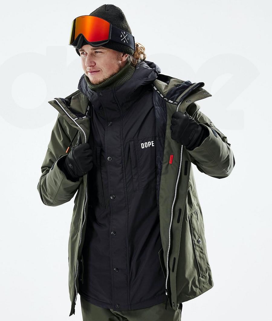 Black Men's Dope Insulated Snowboard Jackets | NZ_D1040