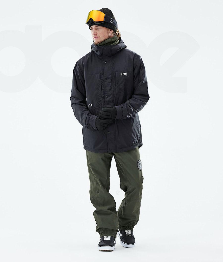 Black Men's Dope Insulated Snowboard Jackets | NZ_D1040