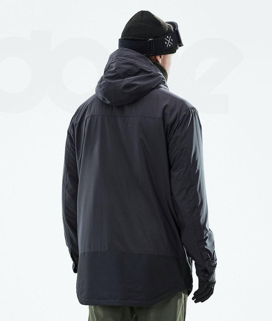 Black Men's Dope Insulated Snowboard Jackets | NZ_D1040
