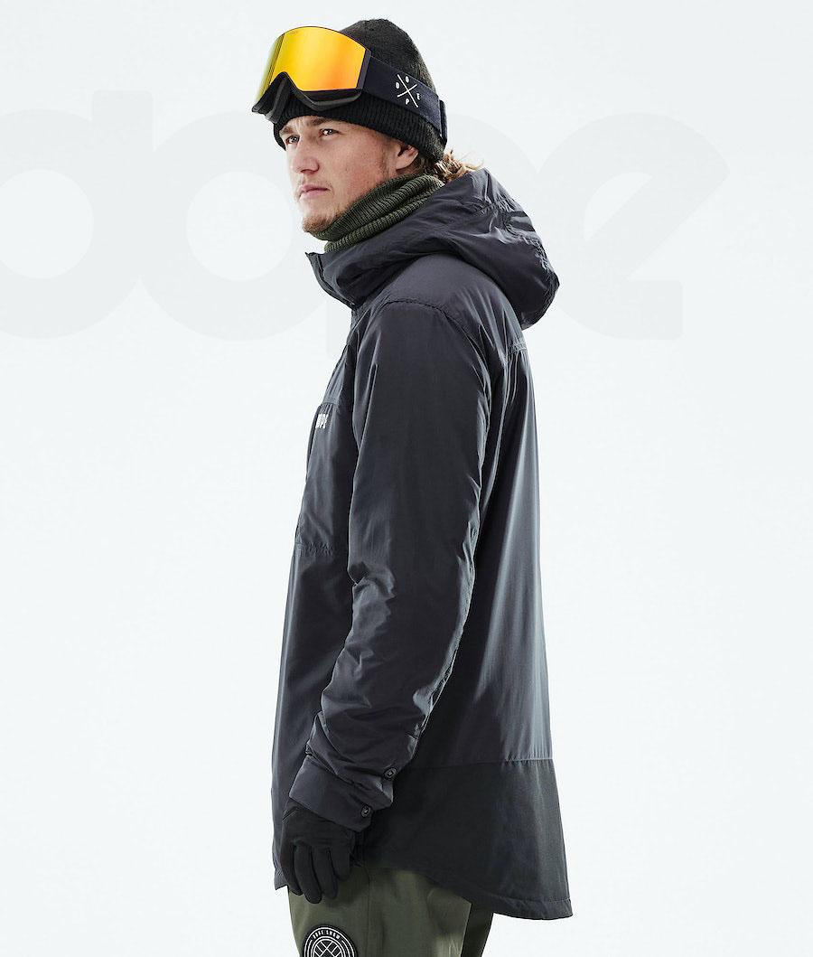 Black Men's Dope Insulated Snowboard Jackets | NZ_D1040