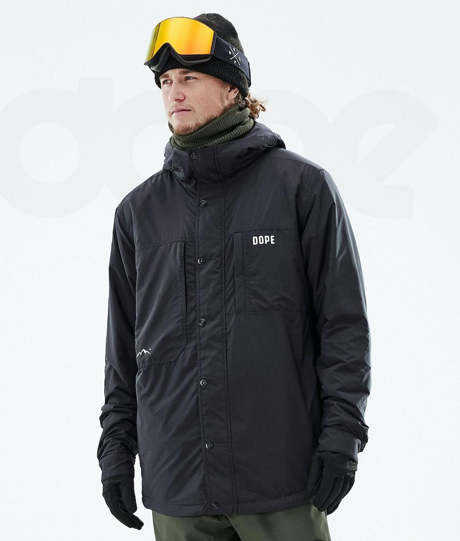 Black Men\'s Dope Insulated Snowboard Jackets | NZ_D1040