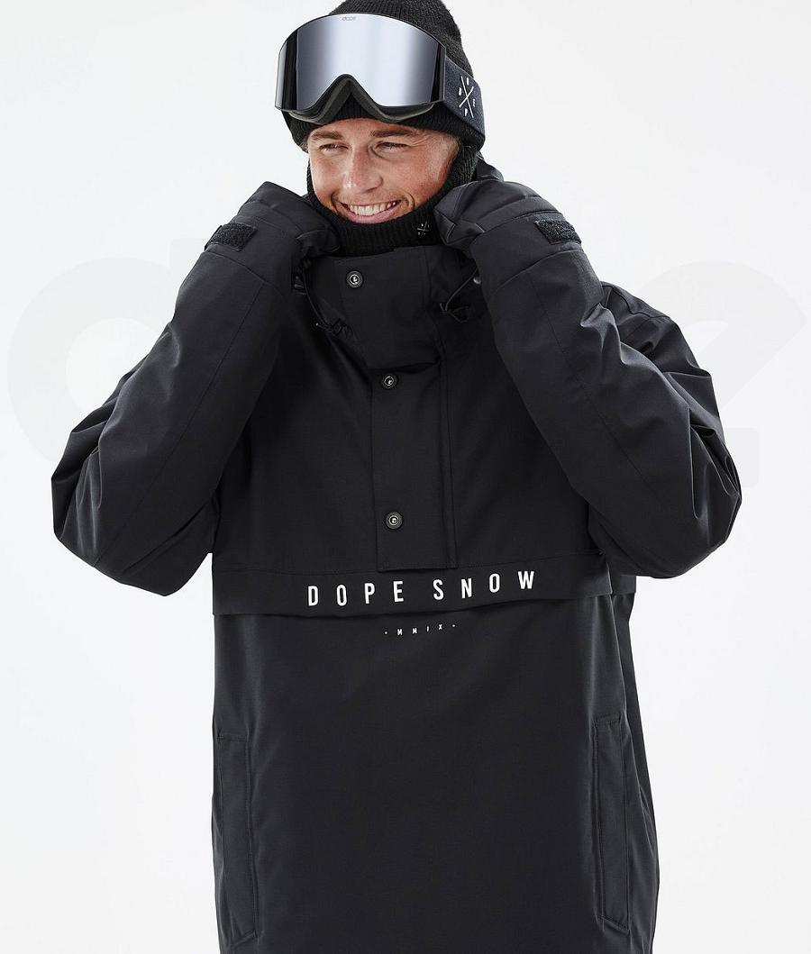 Black Men's Dope Legacy Ski Jackets | NZ_D1131