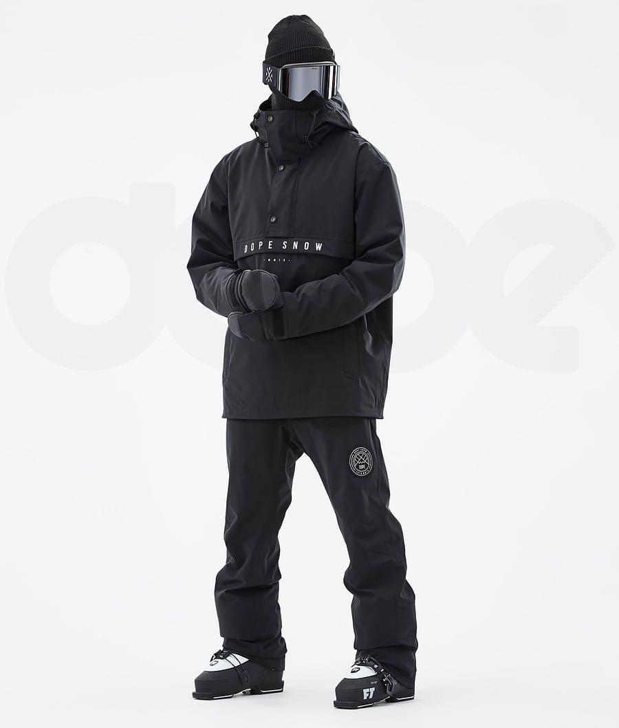 Black Men's Dope Legacy Ski Jackets | NZ_D1131
