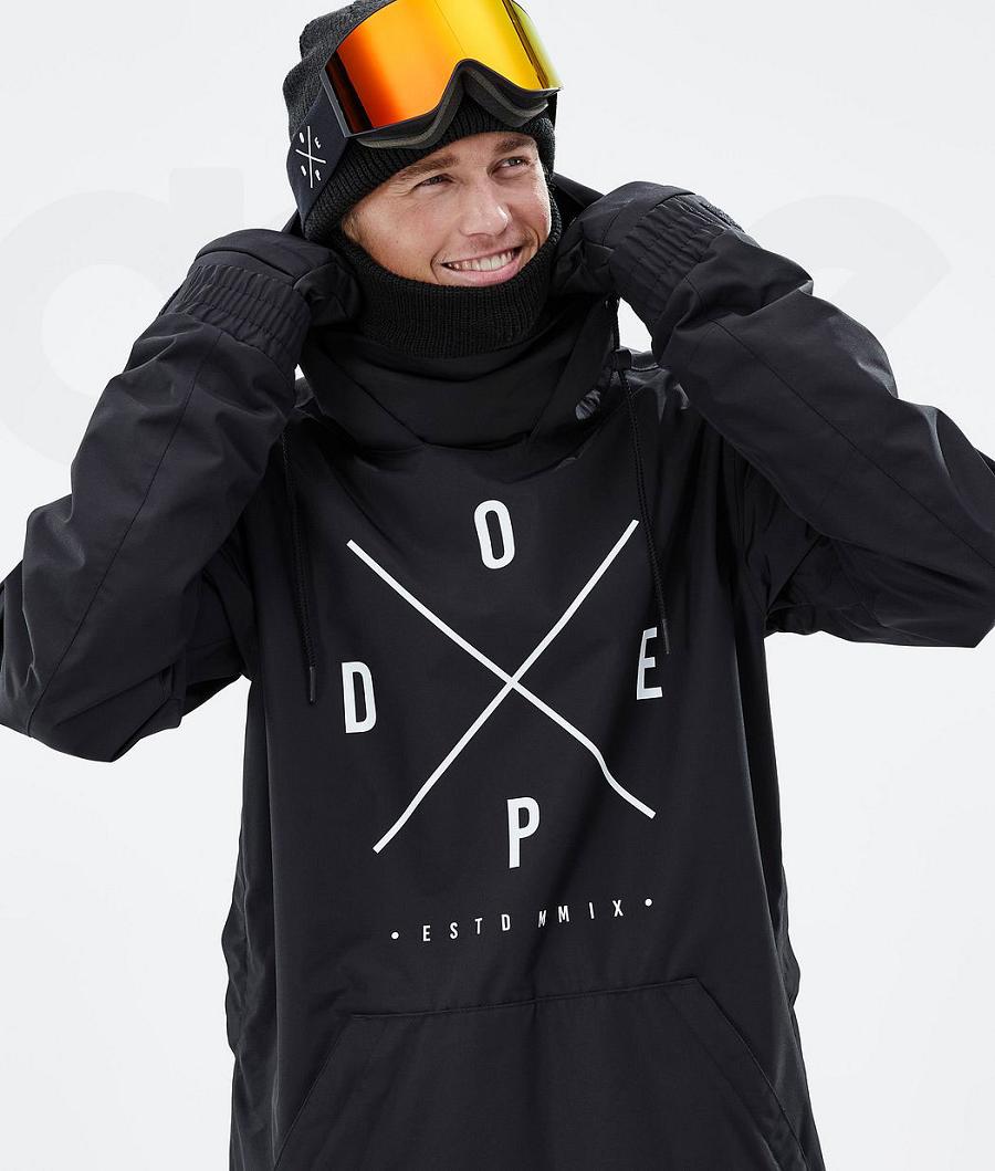 Black Men's Dope Migoo Snowboard Jackets | NZ_D2462