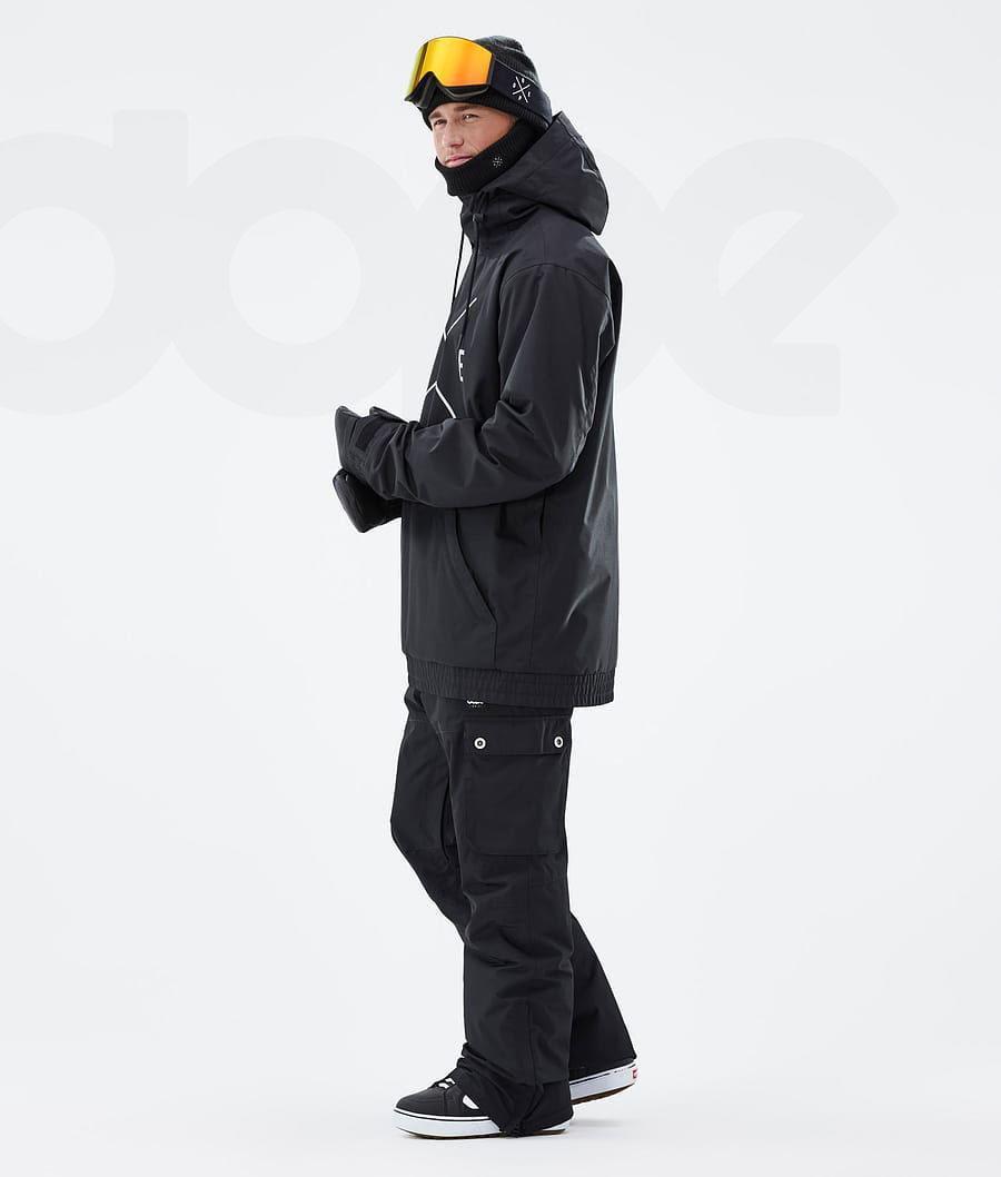 Black Men's Dope Migoo Snowboard Jackets | NZ_D2462