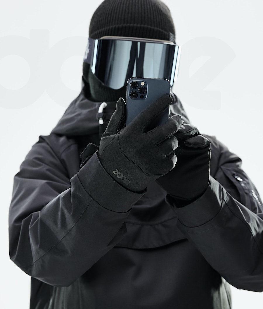 Black Men's Dope Power Snowboard Gloves | NZ_D1754