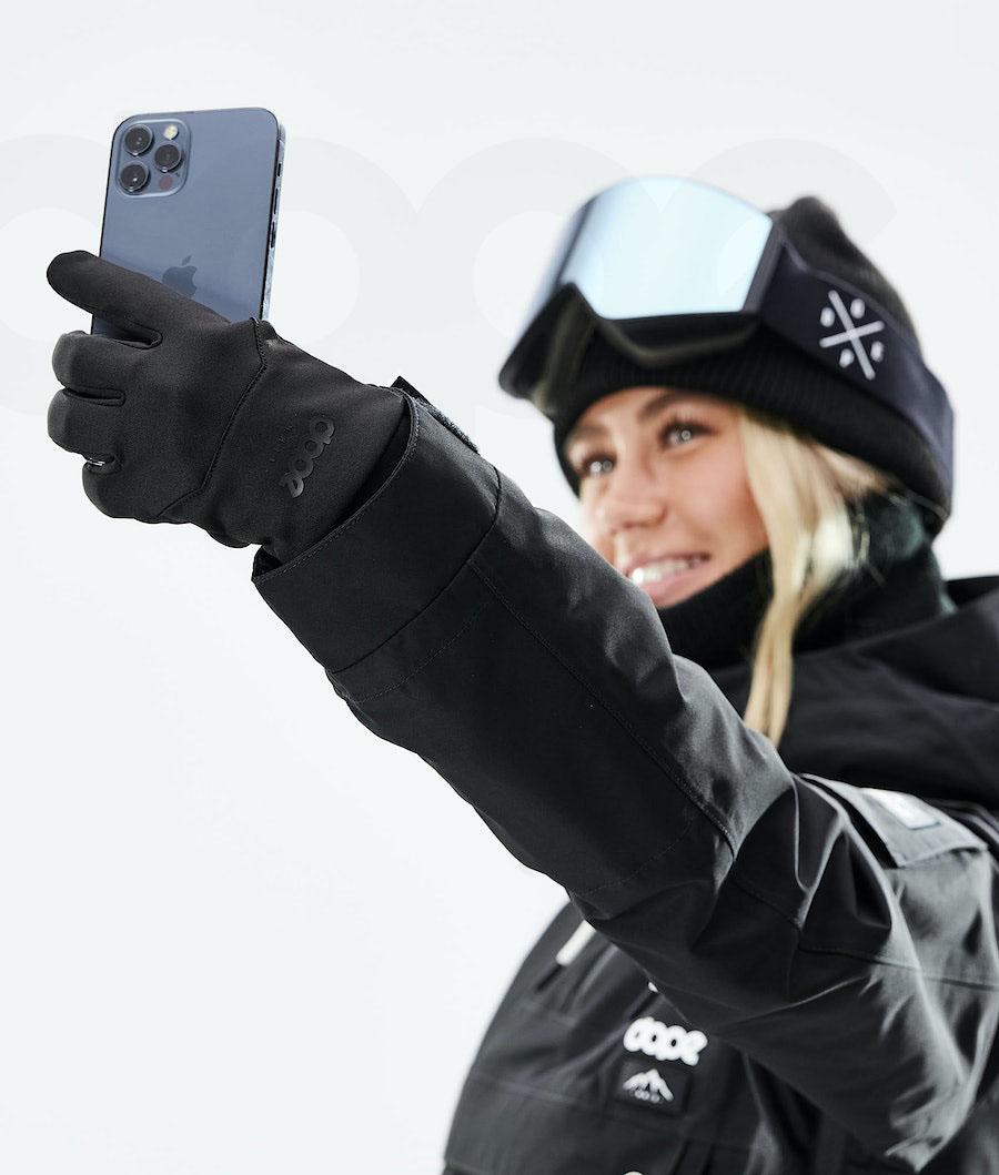 Black Men's Dope Power Snowboard Gloves | NZ_D1754