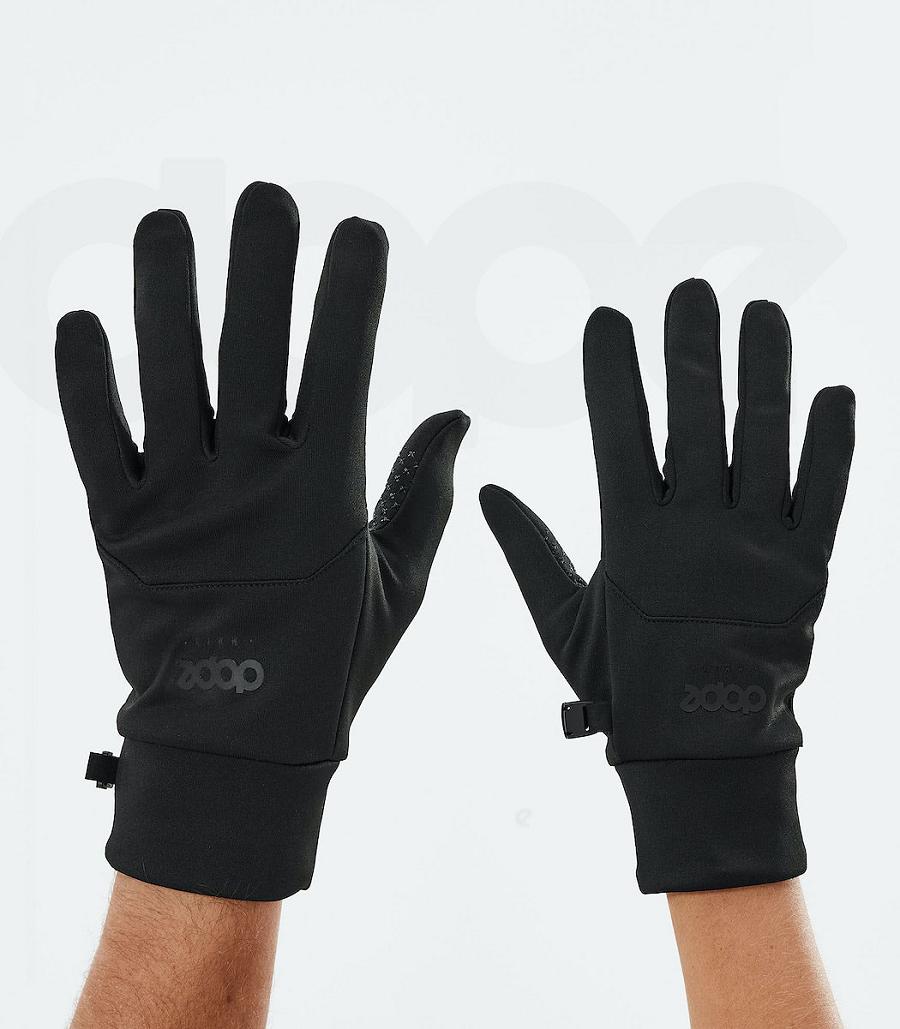 Black Men\'s Dope Power Snowboard Gloves | NZ_D1754