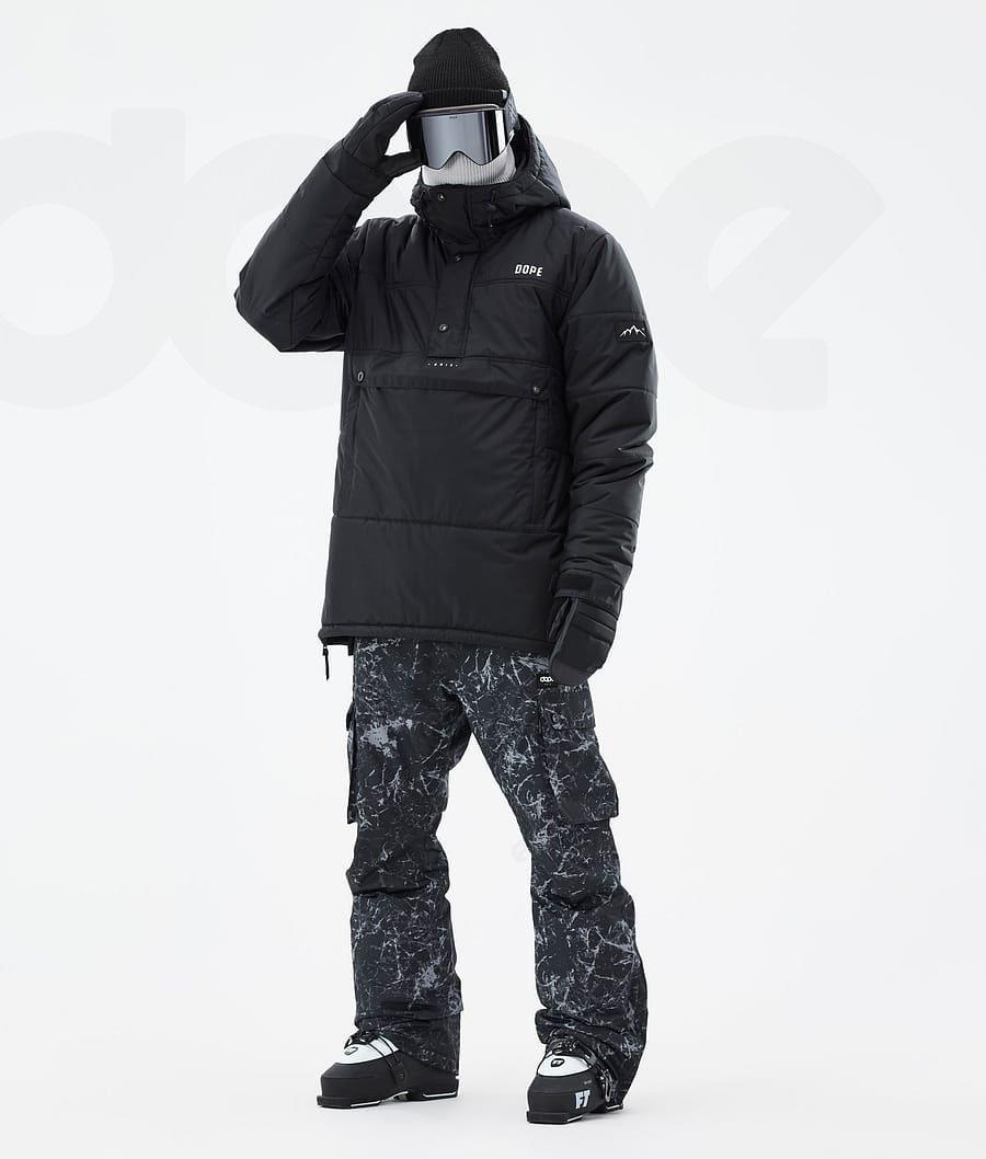Black Men's Dope Puffer Ski Jackets | NZ_D2114