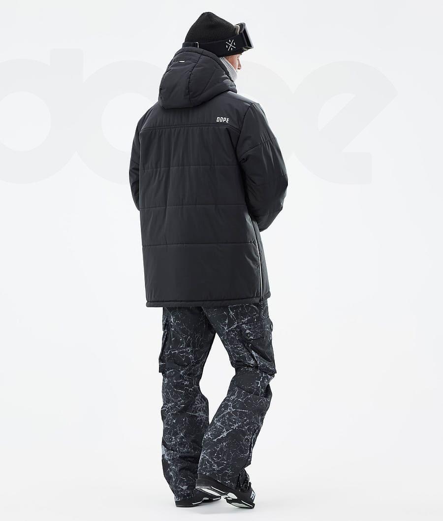 Black Men's Dope Puffer Ski Jackets | NZ_D2114