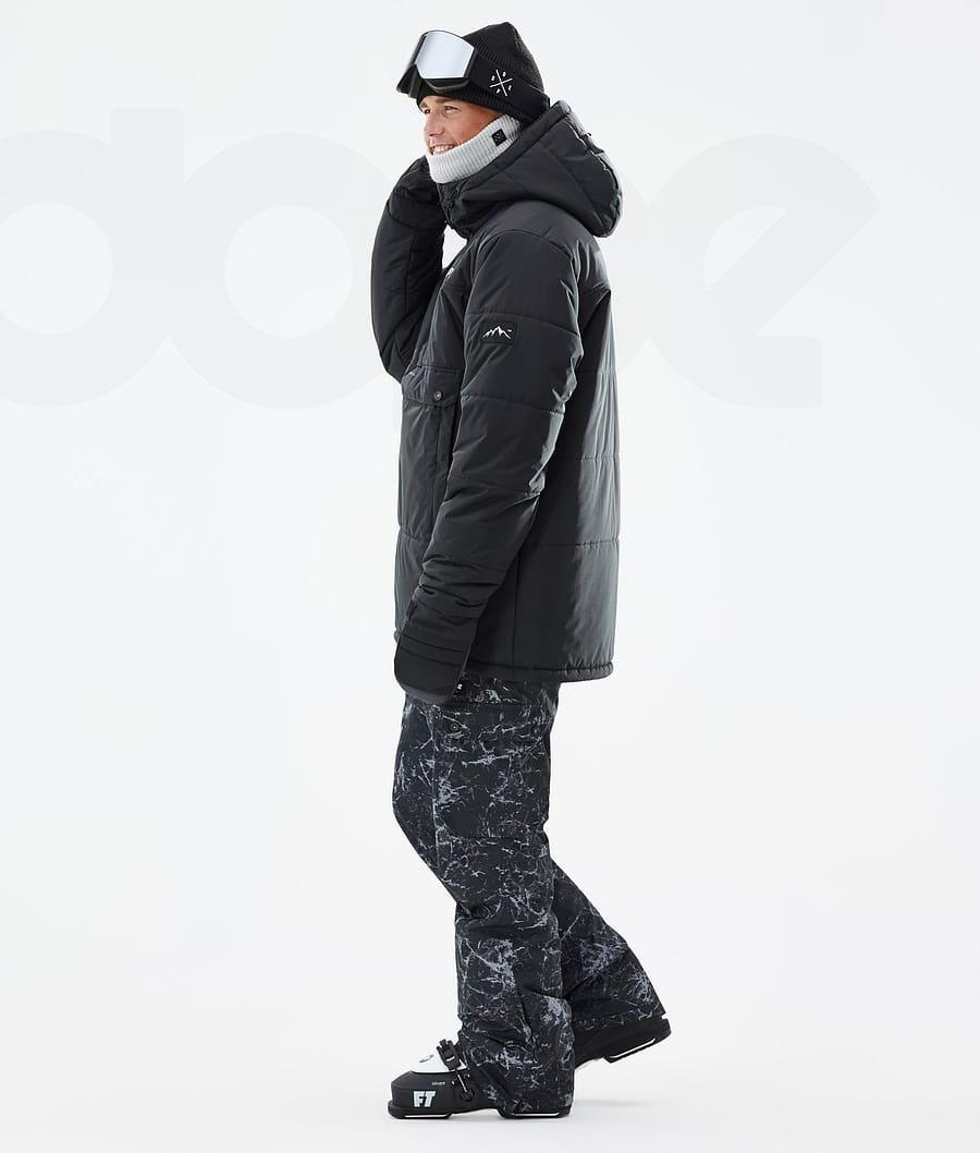 Black Men's Dope Puffer Ski Jackets | NZ_D2114
