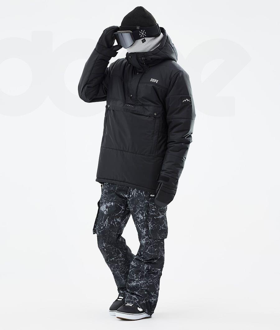 Black Men's Dope Puffer Snowboard Jackets | NZ_D1750