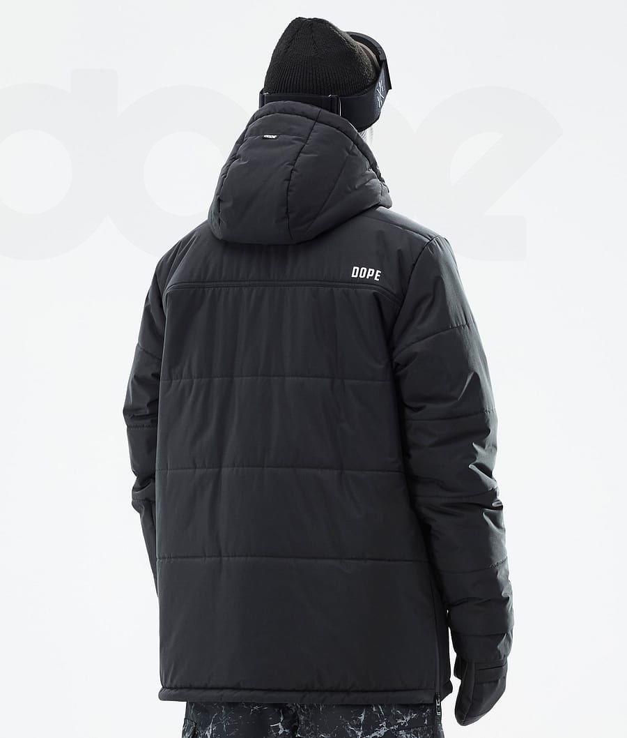 Black Men's Dope Puffer Snowboard Jackets | NZ_D1750