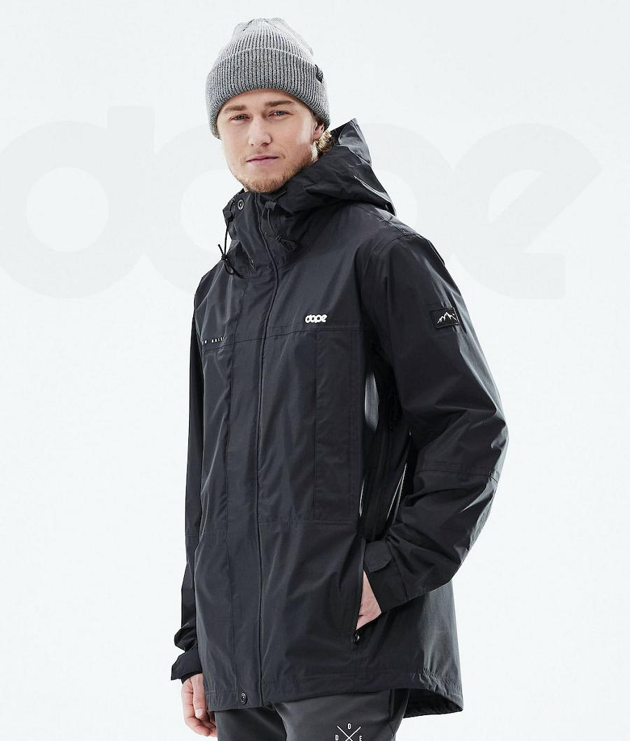 Black Men\'s Dope Ranger Light Outdoor Jackets | NZ_D1960