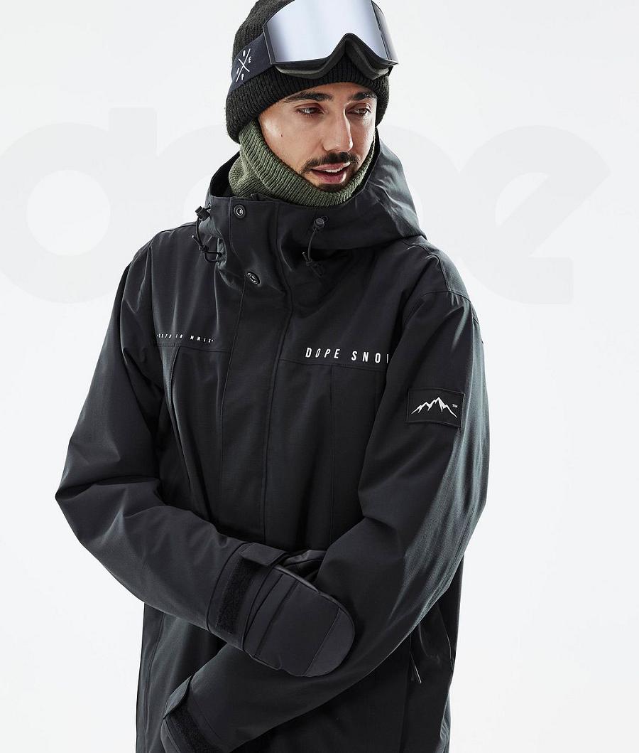 Black Men's Dope Ranger Snowboard Jackets | NZ_D1946