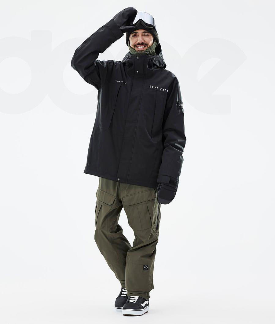 Black Men's Dope Ranger Snowboard Jackets | NZ_D1946