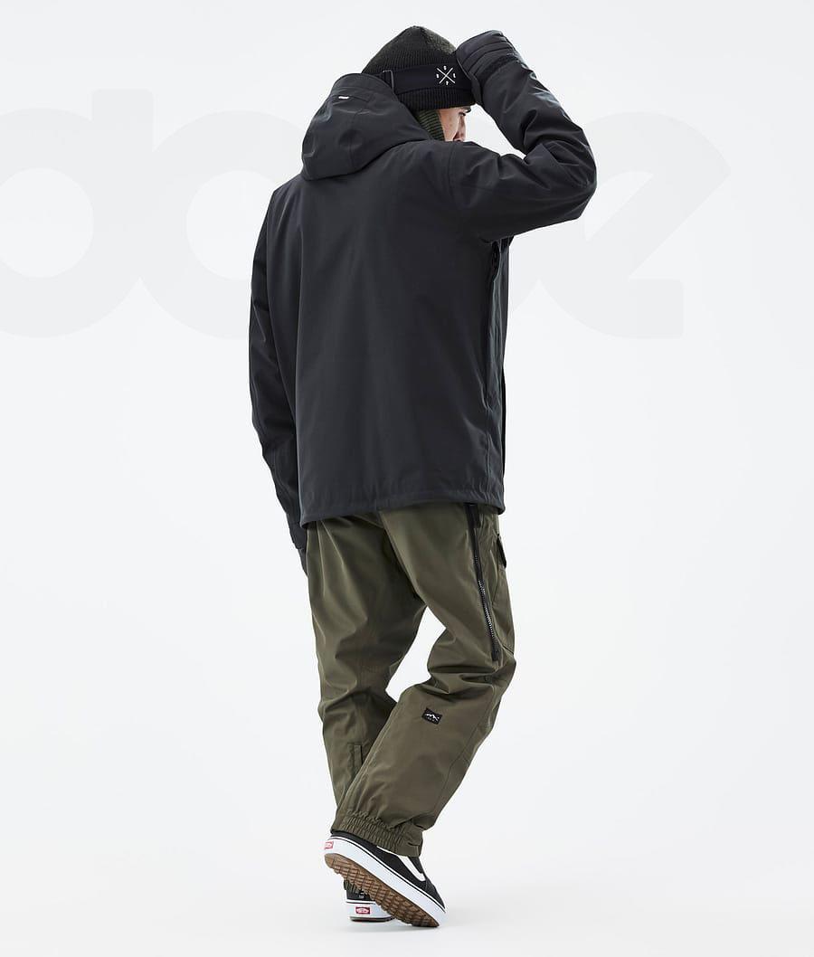 Black Men's Dope Ranger Snowboard Jackets | NZ_D1946