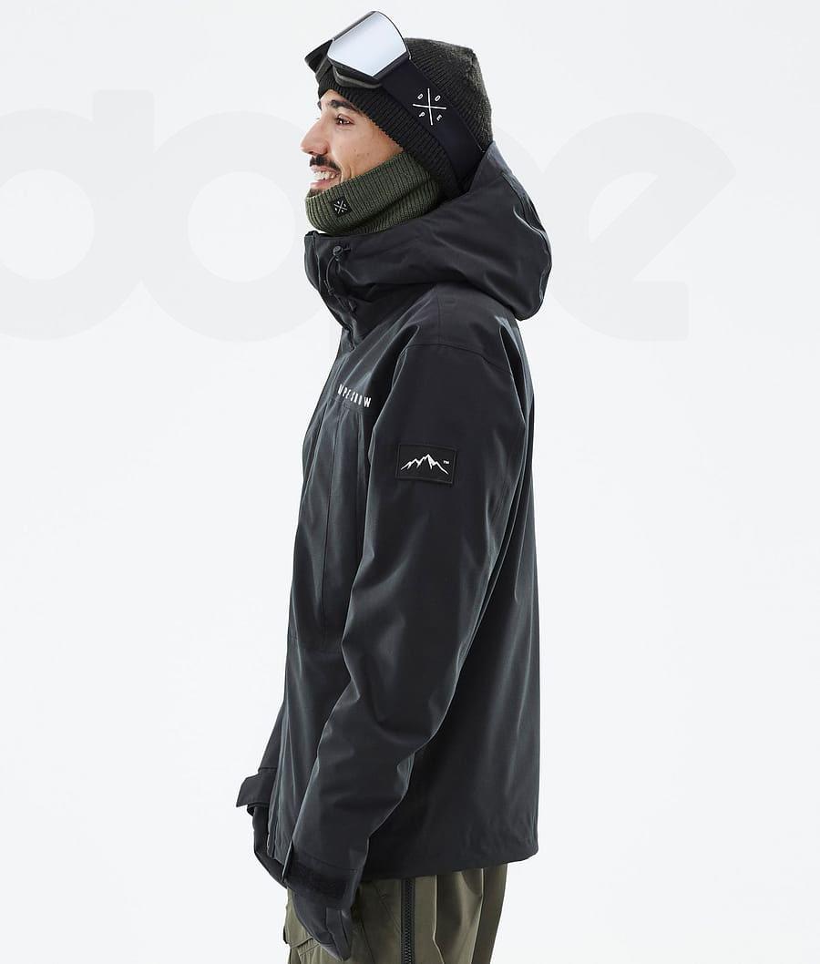 Black Men's Dope Ranger Snowboard Jackets | NZ_D1946