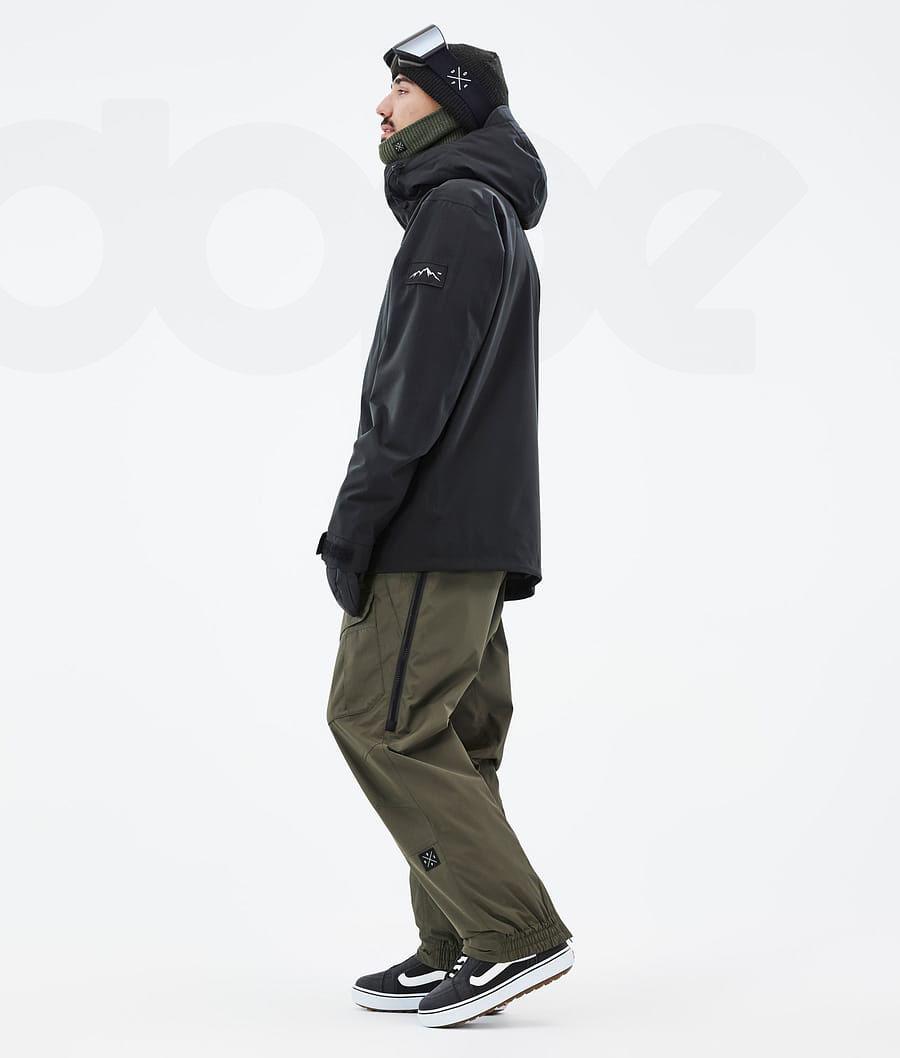 Black Men's Dope Ranger Snowboard Jackets | NZ_D1946