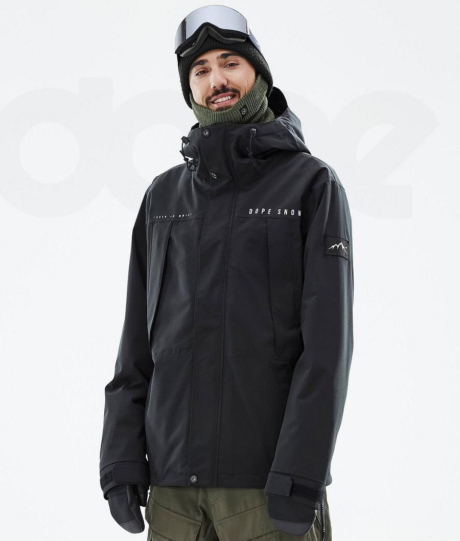 Black Men\'s Dope Ranger Snowboard Jackets | NZ_D1946