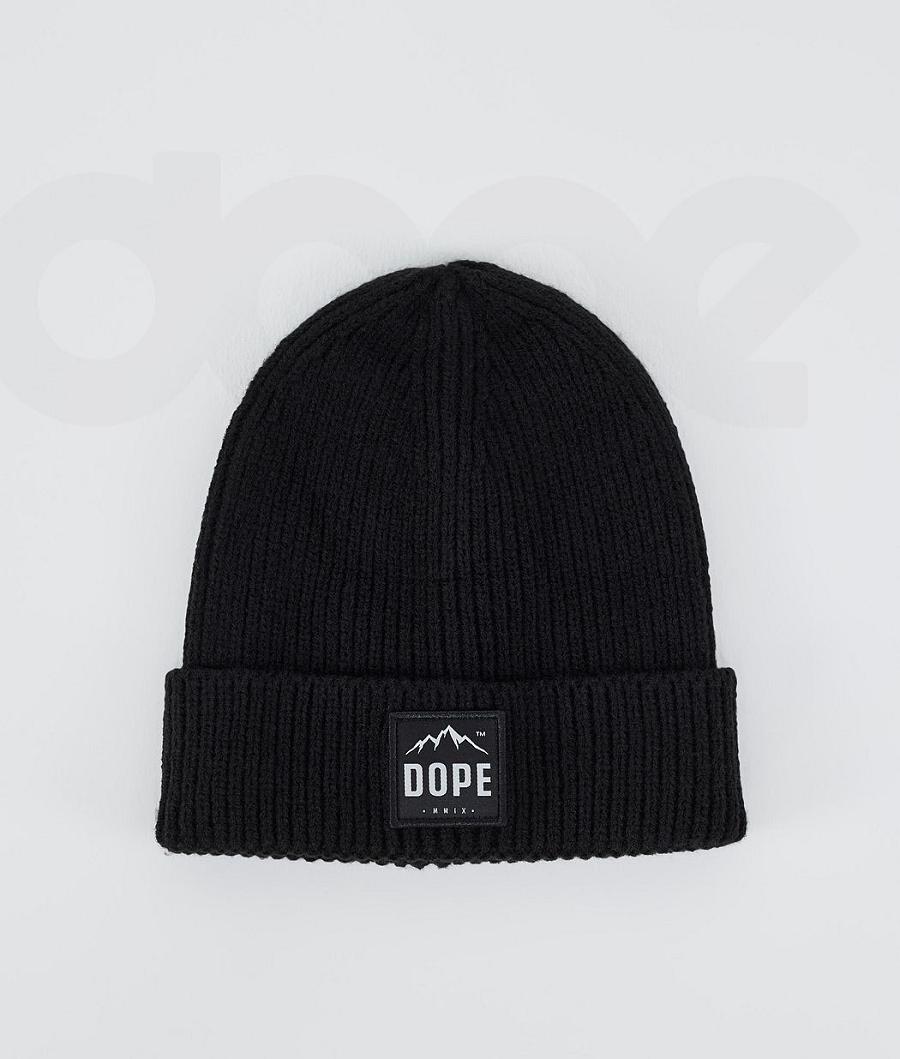 Black Men\'s Dope Ribbed Paradise Beanies | NZ_D1068
