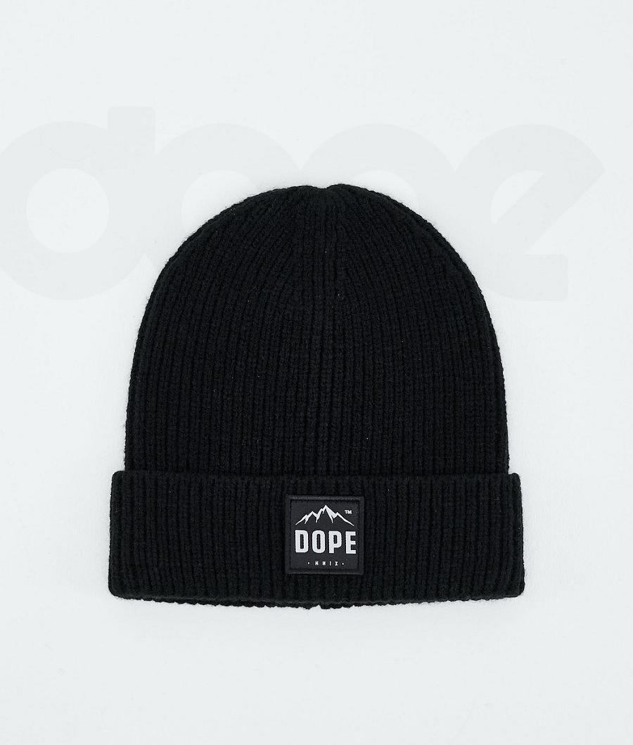 Black Men\'s Dope Ribbed Paradise Beanies | NZ_D1192