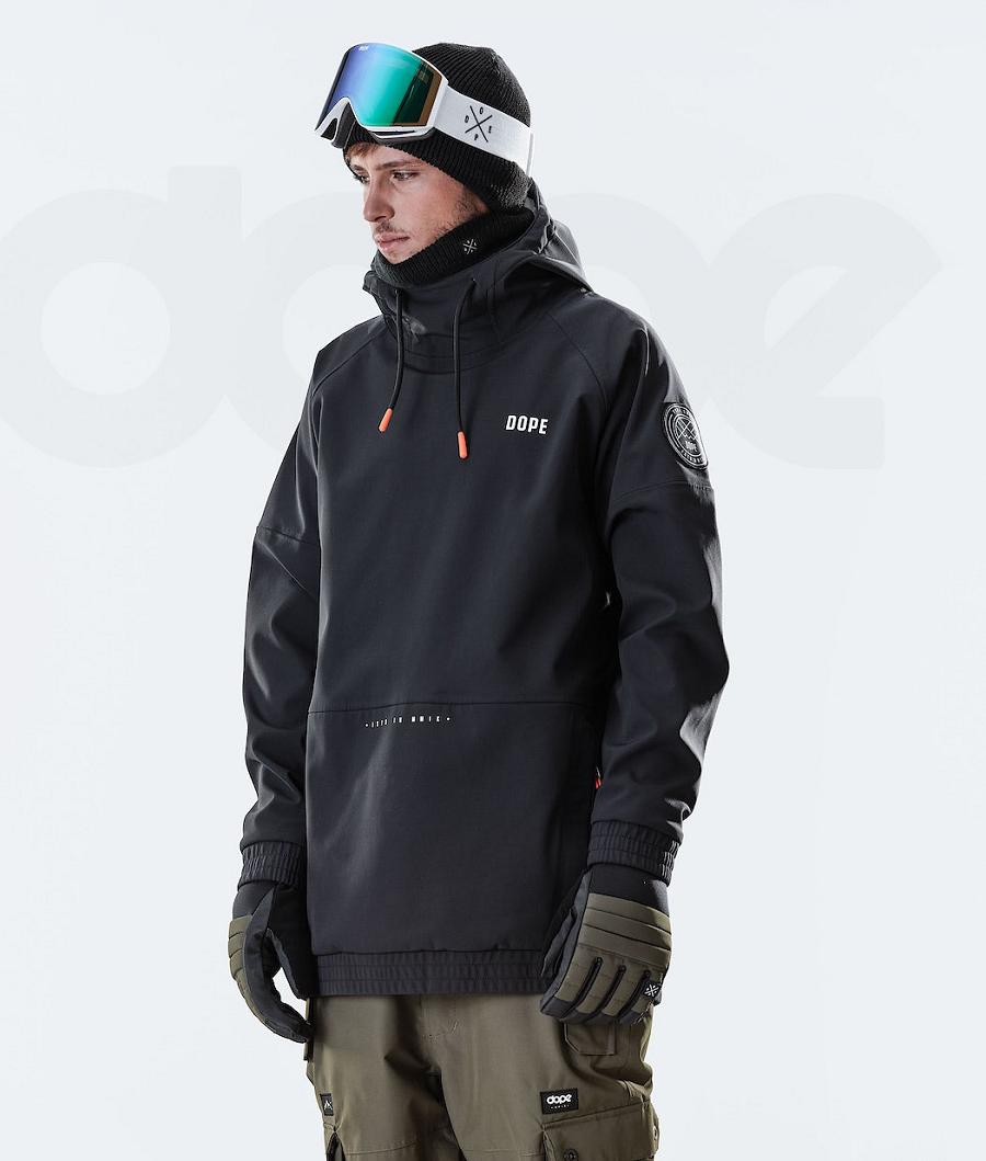 Black Men\'s Dope Rogue Snowboard Jackets | NZ_D2219