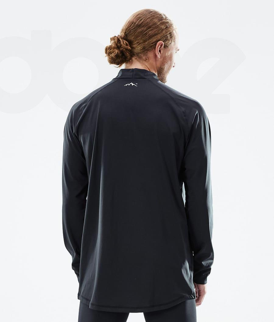Black Men's Dope Snuggle Base Layer Tops | NZ_D1375