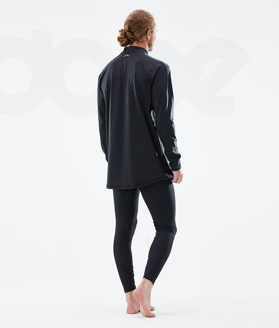 Black Men's Dope Snuggle Base Layer Tops | NZ_D1375