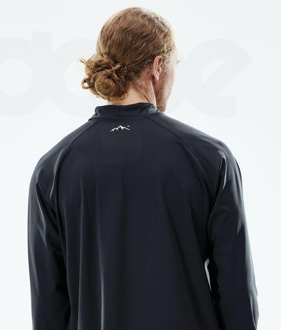 Black Men's Dope Snuggle Base Layer Tops | NZ_D2518