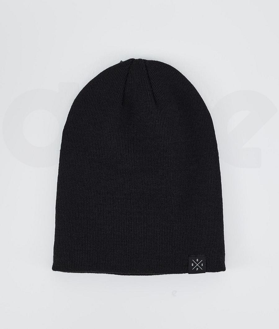Black Men's Dope Solitude Beanies | NZ_D2028