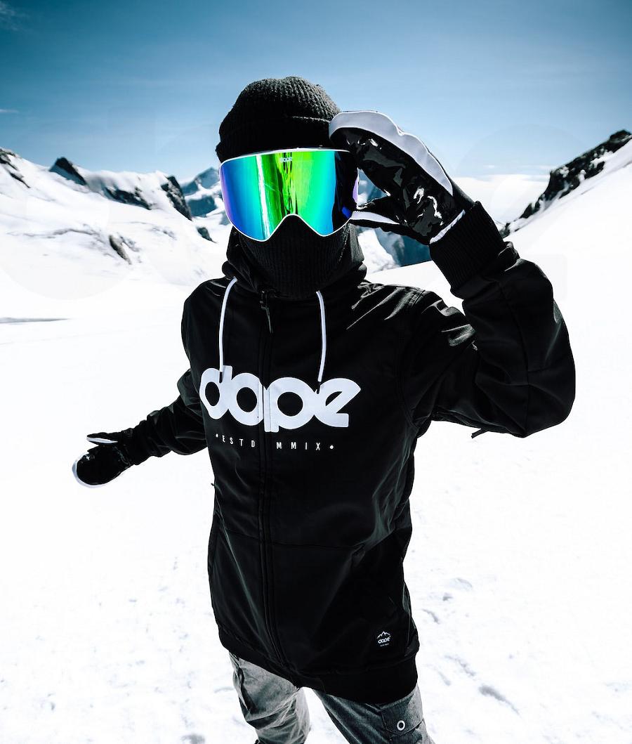 Black Men's Dope Standard DO Snowboard Jackets | NZ_D1827