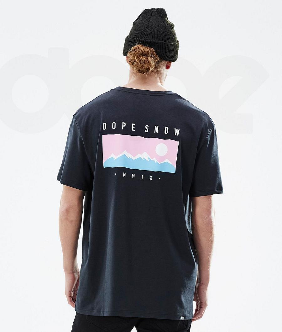 Black Men\'s Dope Standard T-shirts | NZ_D1191