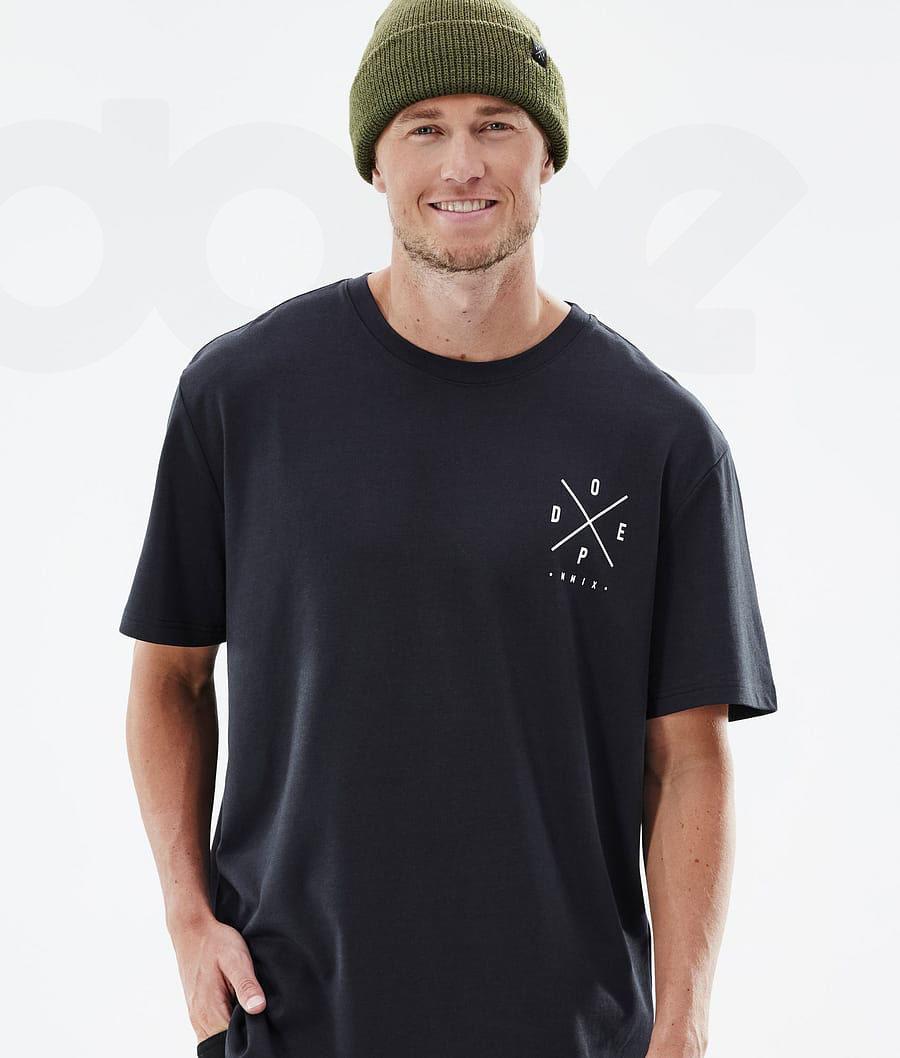 Black Men's Dope Standard T-shirts | NZ_D2136